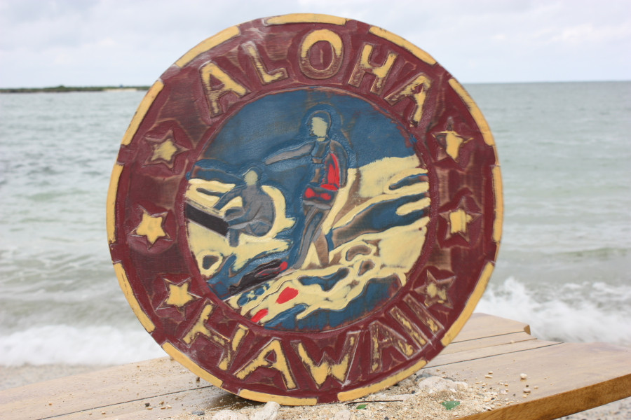 Aloha Hawaii Vintage Replica Sign 16 inch - Nostalgia | #bds12096