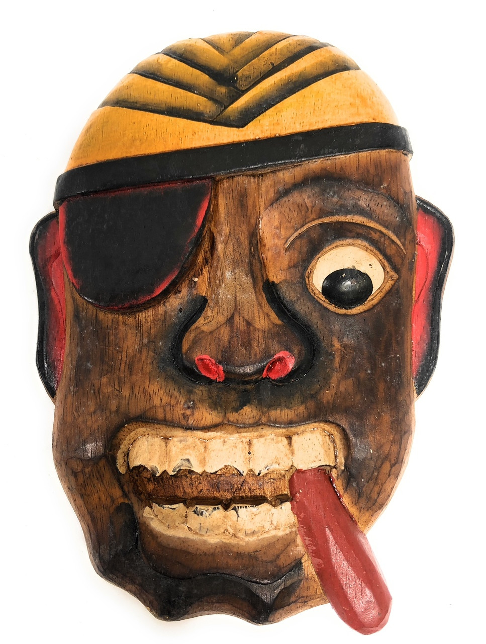 Pirate w/ Cigar Wall Plaque 8 - Hand Carved Pirate Decor | #dpt525820