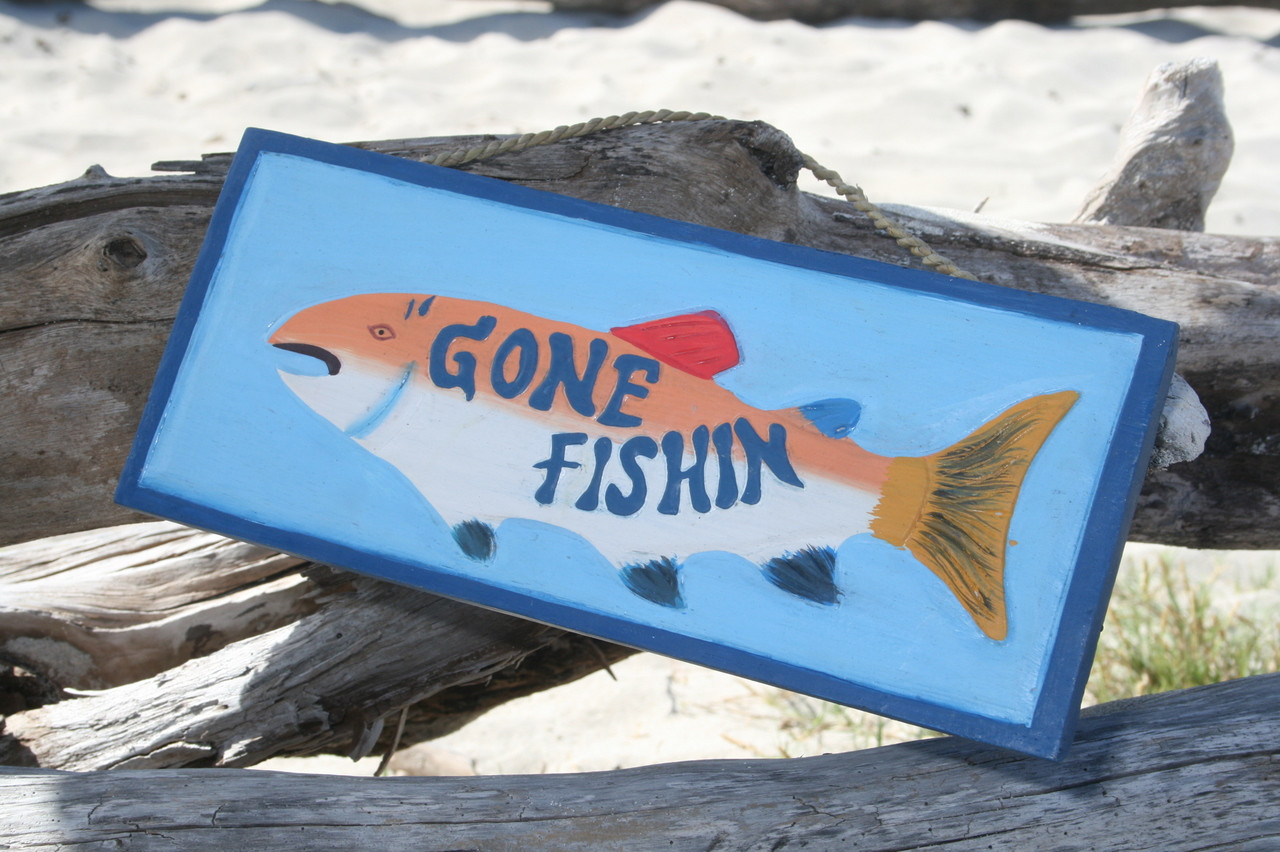 Gone Fishin' Sign 14 - Decorative Fishing Decor