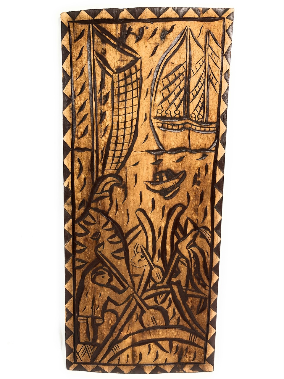 King Of The Island Chains Wood Panel 30 X 12 King Kamehameha