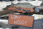 Lake House Wooden Sign 15" w/ Bass - Cabin Decor | #dpt522035