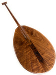 Curly Black Walnut Hawaiian Owl Eyes Outrigger Paddle 50" T-Handle | #koa7251