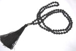 Tassel Necklace Black Beads Buddha Silver Tone Jewelry | #cik3604b