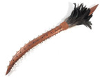 Hawaiian Koa Sword 25" Black Feathers w/ 26 Shark Teeth - | #koa4157bl