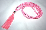 Pink Bead Resine Buddha Silver Tone Tassel Necklace Jewelry | #cik3605p