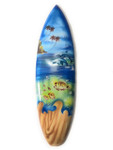 Surfboard w/ Island Sealife 20" - Surf Decor Hawaii - Trophy | #lea05c50