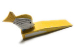 Door Stopper w/ Fish 4" - Yellow Nautical Decor Accents | #ort1701410y