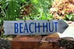 Beach Hut Driftwood Sign 20" - Tiki Bar Decor | #snd2505350