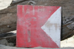 B Nautical Alphabet Wooden Plaque 7" X 7" - Coastal Decor | #skn16017b