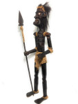 Male Primitive Warrior Chief w/ Spear 60" - Tribal Art | #lge24001150