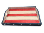 Americana Wooden Tray 18" X 13" - Texas Beach House Decor | #ort17093a