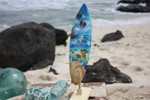 Surfboard w/ Stand Island Sealife Design 12" - Trophy | #lea03c30