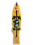 Surfboard w/ Stand Palms & Plumeria Design 12" - Trophy | #lea03f30