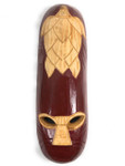 Fijian Tiki Mask 20" w/ Carved Turtle - Happiness | #mdr1900750