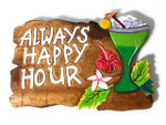 Tiki Bar Sign "Always Happy Hour" with Margarita | #snd2504130