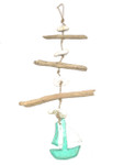 Driftwood Garland w/ Boat 20" Turquoise - Rustic Cottage Accents | #lis3101250