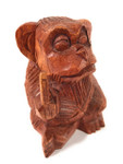 Rude Monkey Carved 4.5" Bad Monkey Business Flipping the Bird | #raw02