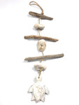 Driftwood Garland w/ Turtle 20" White - Rustic Cottage Accents | #lis3101350w