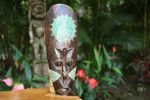 Tribal Tiki Mask 12" Green - Tattoo Primitive Art | #wib370230g