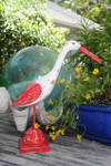 Decorative Heron Bird 14" - Rustic Red Coastal Decor | #ort1704834r