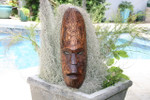 Fijian Tiki Mask 20" w/ Turtle & Gecko - Tropical Decor | #mdr1901350
