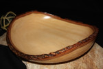 Carved Wood Bowl Designer - Tamarin 12" Natural | #lpu03n