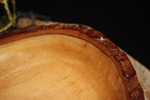 Carved Wood Bowl Designer - Tamarin 12" Natural | #lpu03n