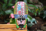 Tribal Tiki Mask 8" Floral - Primitive Art | #wib370420d