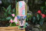 Colorful Tribal Mask 12" Tattoo Tiki - Primitive Art | #wib370430d