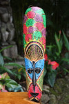 Colorful Tribal Tiki Mask 20" Tattoo - Primitive Art | #wib370450e