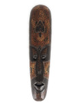 Tribal Tiki Mask 20" w/ Turtle - Primitive Art | #wib370450f