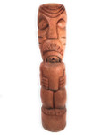 Kaena Chief Outdoor Tiki Totem Pole 40" - Natural Finish | #lbj3036100N