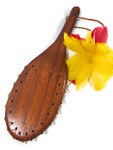 Alii Hawaiian War Club 19" - Red/Yellow Feathers & Shark Teeth | #koalom006ry