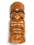 Lucky Tiki Mask 12" - Black Outline - Hand Carved | #bds1202230b