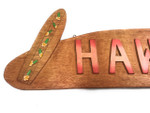 Hawaii Sign w/ Surfboards Wooden Sign 36" X 11" | #tmaloha3