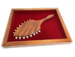 Koa Shadow box w/ Lei O Mano 22"X 18" - Red Velvet - Made In Hawaii | #koasb01