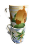 2 Stackable Mugs Porcelain Beach Life | #ih03330