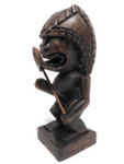 Tiki Lacrosse Trophy 8" - God Of King Kamehameha Hand Carved Sporting Event | #blatlc2010