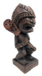 Tiki Lacrosse Trophy 8" - God Of King Kamehameha Hand Carved Sporting Event | #blatlc2010