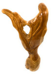 Elegant Carved Leaf on Stand 25" X 15" X 7" Teak Root - Centerpiece | #cin19l