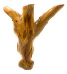 Elegant Carved Leaf on Stand 20" X 17" X 5" Teak Root - Centerpiece | #cin19c