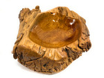 Unique Teak Root Bowl w/ Carved Plumeria 21" X 18" X 7" - Centerpiece | #cin05a