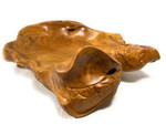 Unique Teak Root Bowl w/ Carved Turtle 27" X 20" X 8" - Centerpiece | #cin04a