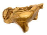 Unique Teak Root Bowl w/ Carved Koi Fish 21" X 13" X 7" - Centerpiece | #cin02d