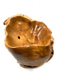 Unique Teak Root Bowl w/ Carved Pineapple 18" X 17" X 9" - Centerpiece | #cin05b