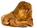 Unique Teak Root Bowl w/ Carved Eagle 20" X 16" X 8" - Centerpiece | #cin02e