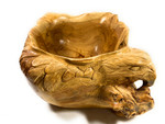 Unique Teak Root Bowl with Carved Eagle 18 in X 16 in X 9 in - Centerpiece | #cin02f