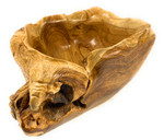 Unique Teak Root Bowl w/ Carved Eagle 18" X 16" X 9" - Centerpiece | #cin02f