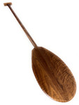 Premium Black Walnut Tiger Curls Outrigger Paddle 50" T-Handle | #koa7007