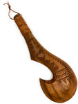 Fish Hook Shredder Fijian Club 16 inch - Acacia Wood - War Club | #bla605740